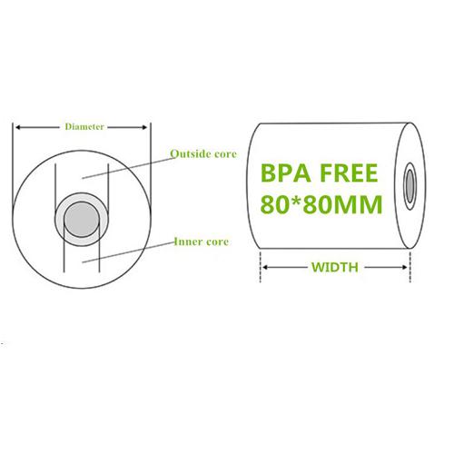 50 g 80 * 80mm BPA carta per ricevute